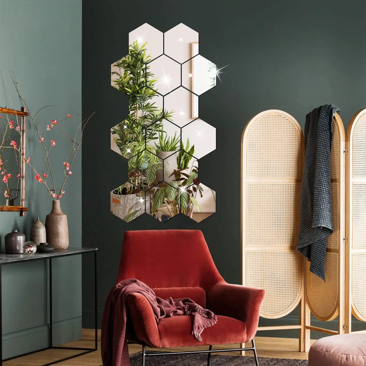 Autocollant mural miroir 3D
