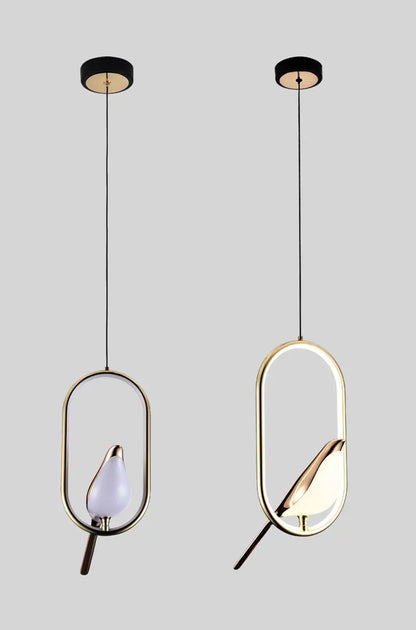 Lustre LED Nordique en forme d'oiseau