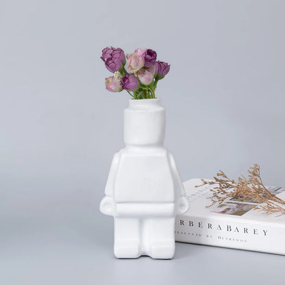 Vase Robot en Céramique de Style Nordique