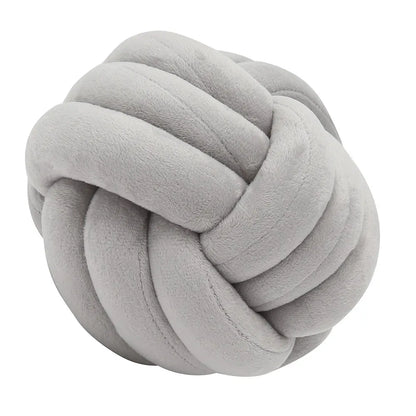 Coussin rond noué en velours pour enfant