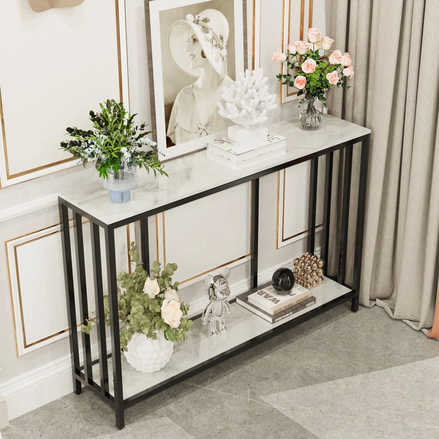 Table Console Moderne en Métal