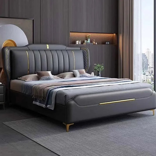 Lit double de luxe multifonctionnel
