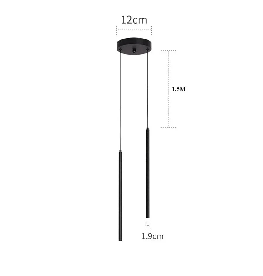 Lampe LED Suspendue à Long Tube