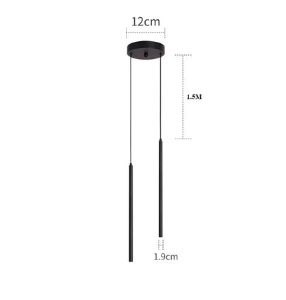 Lampe LED Suspendue à Long Tube
