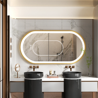 Miroir LED de salle de bain ovale