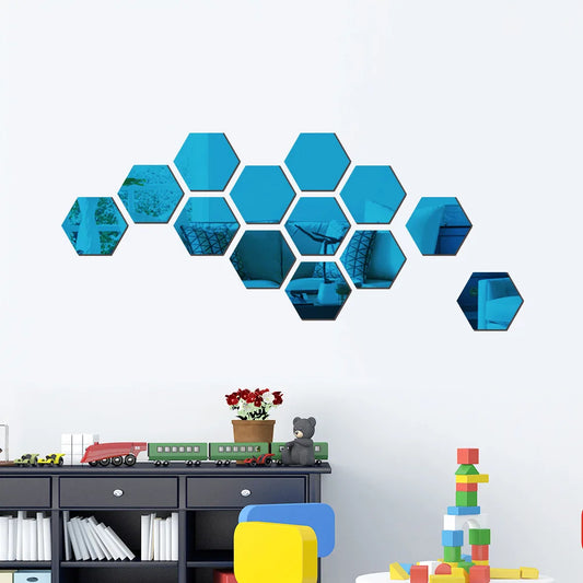 Autocollant mural miroir 3D