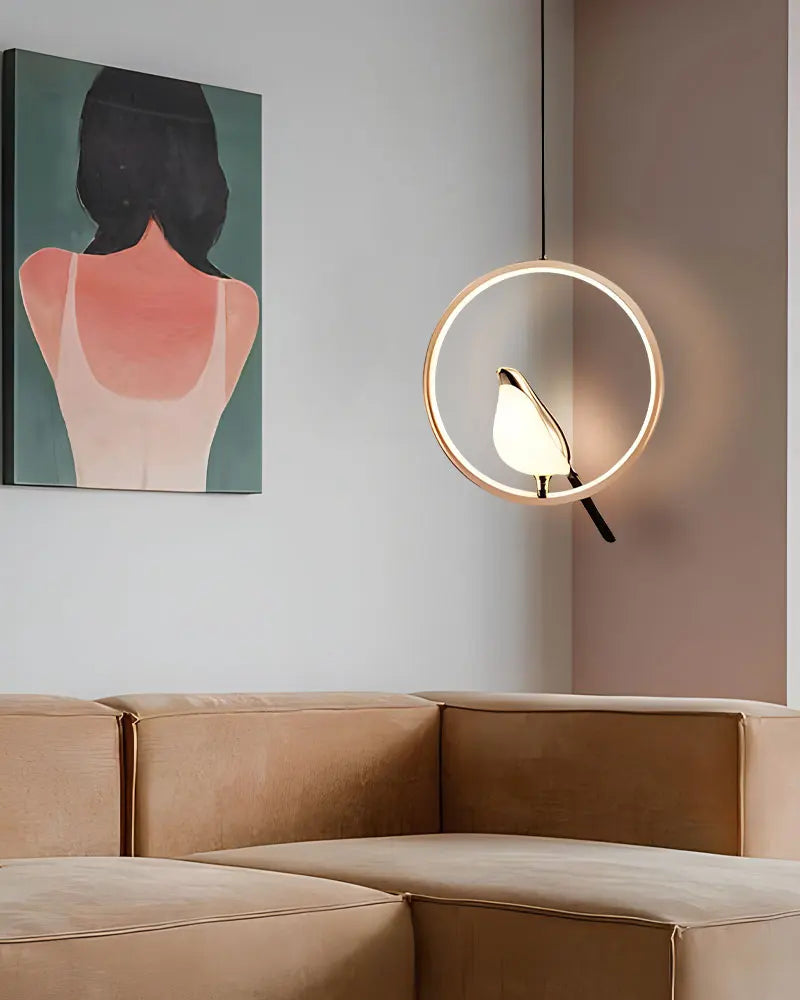 Lustre LED Nordique en forme d'oiseau