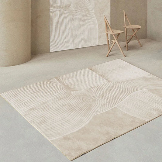 Tapis japonais en peluche design minimaliste