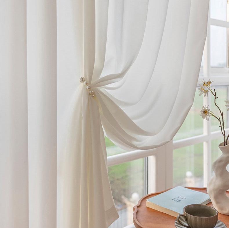 Rideaux transparents en tulle doux dense