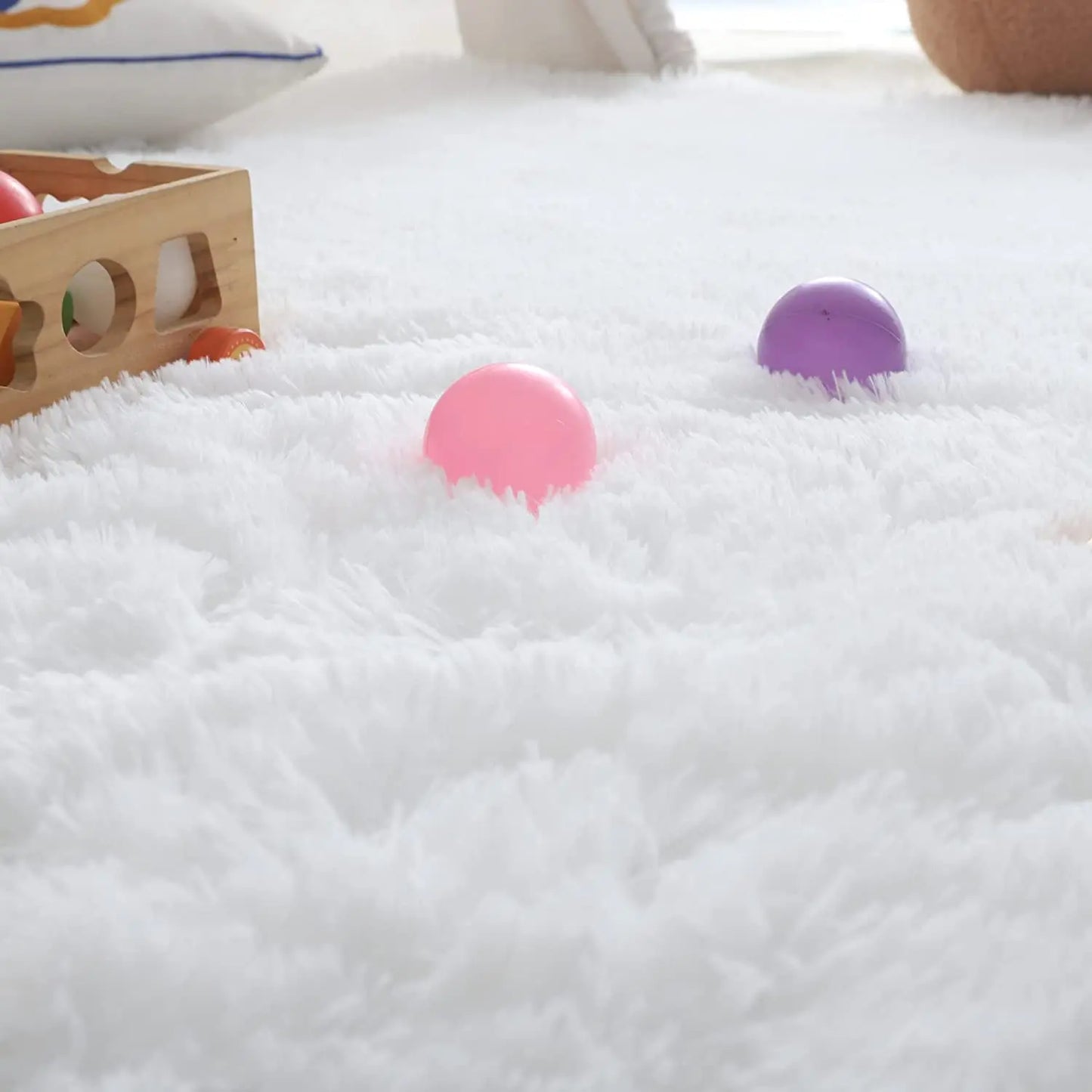 Tapis en peluche moelleux pour salon