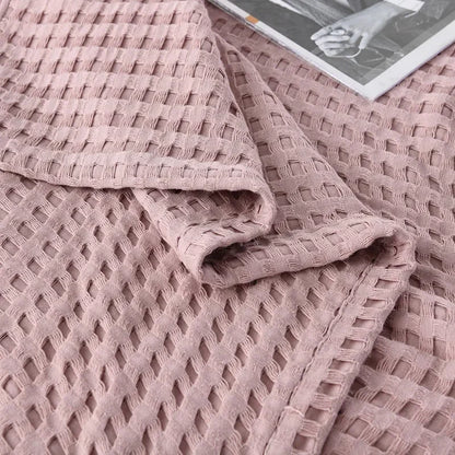 Couverture de lit en coton à carreaux gaufrés d'été