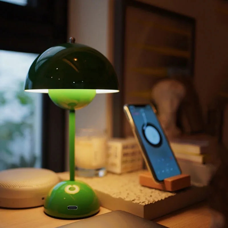 Lampe de table champignon rechargeable