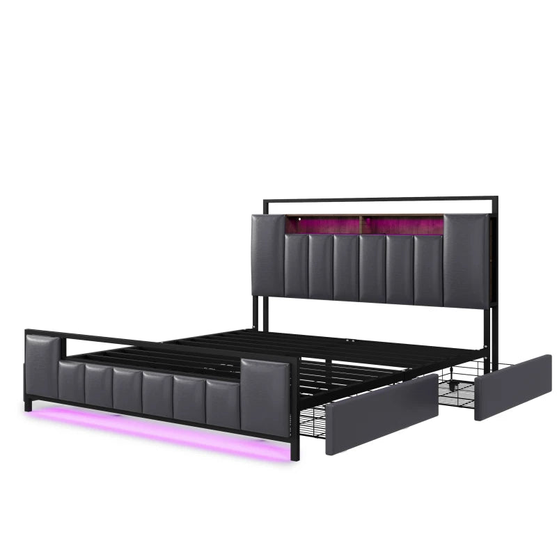 Literie multifonctionnelle avec prise USB