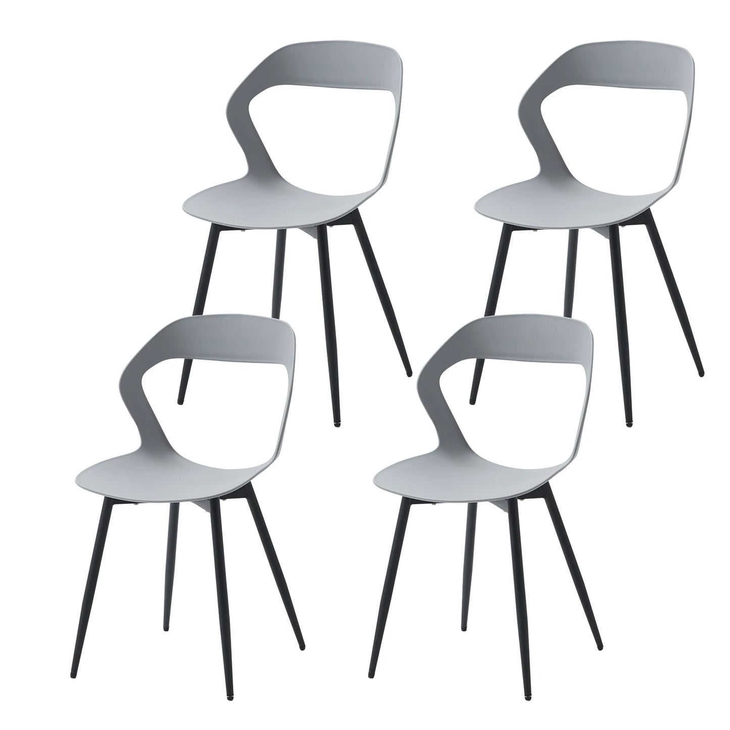 Ensemble de 4 Chaises nordiques au design créatif