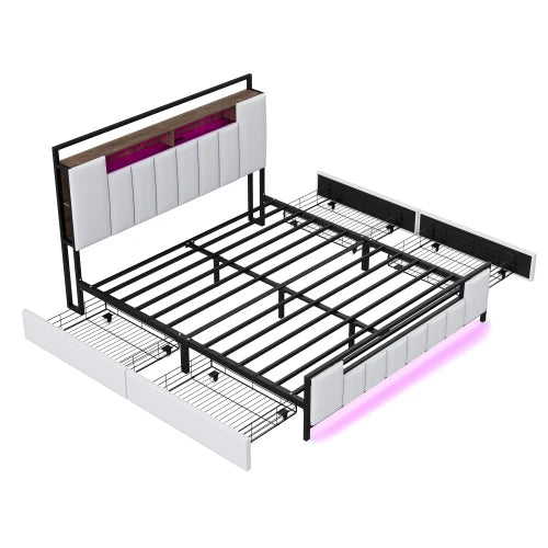 Literie multifonctionnelle avec prise USB