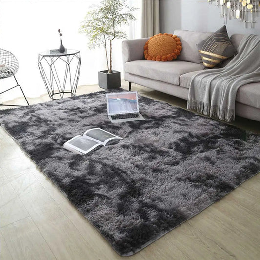Tapis en peluche moelleux pour salon