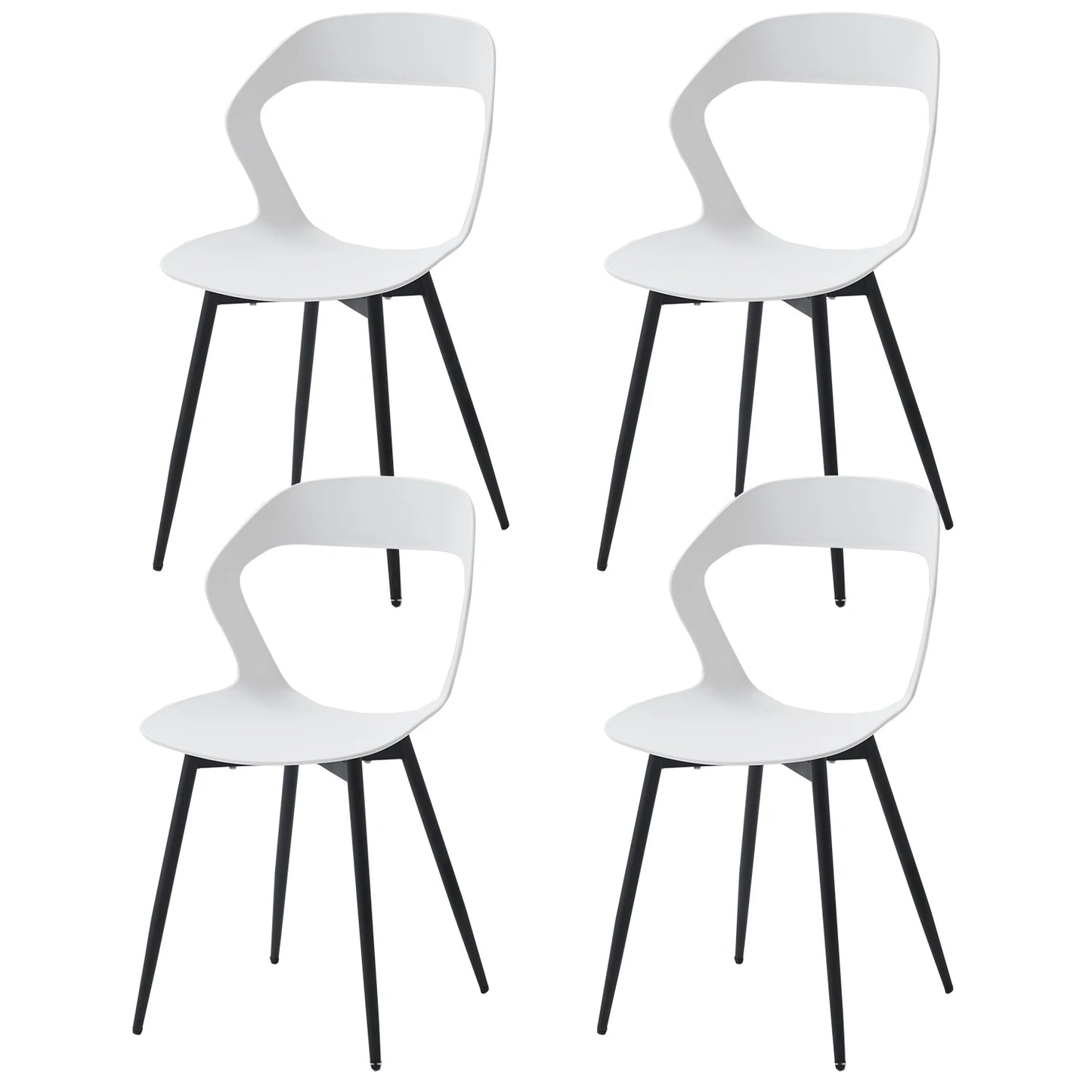 Ensemble de 4 Chaises nordiques au design créatif