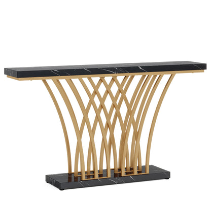 Table d'entrée moderne avec base métallique