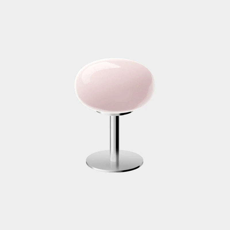 Lampe LED de table en verre macaron