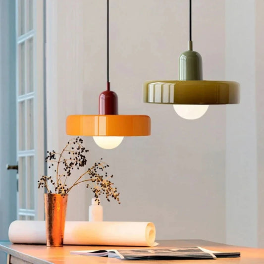 Lustre en verre rétro nordique