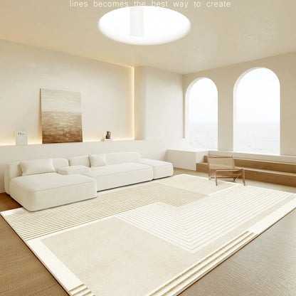 Tapis japonais en peluche design minimaliste