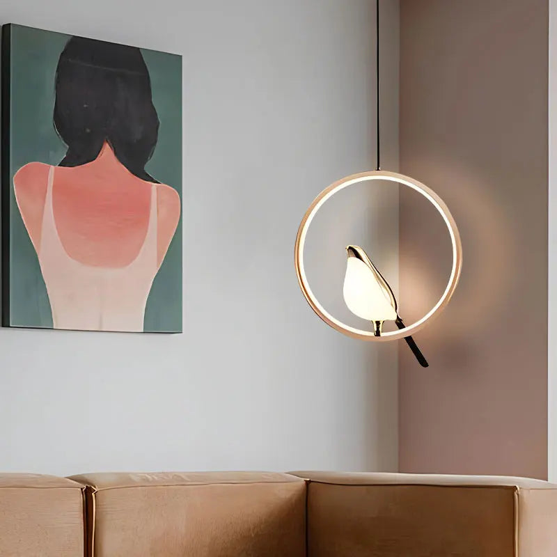 Lustre LED Nordique en forme d'oiseau