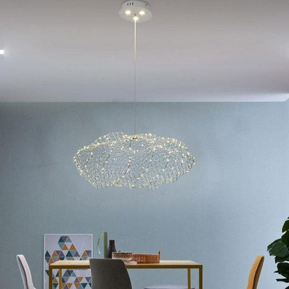 Plafonnier métallique LED design nuage creux